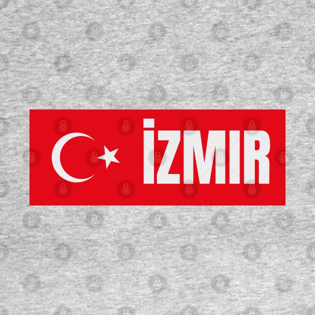 Izmir City in Turkish Flag by aybe7elf